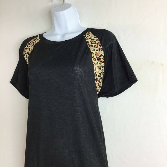 Cinnie Women's Black Short Sleeve Round Neck Casual T Shirt Top Size Large - Picture 4 of 12